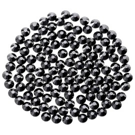 Novani Rhinestones 3000Pcs Flatback Crystal Round Loose Gemstones Glass Rhinestones for Crafts Makeup Nail Art Clothes Shoes DIY Decorations(SS6, 1.9-2.0mm,Black)