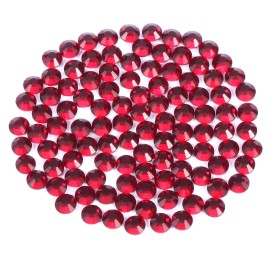 Novani Dark Red Rhinestones 3000Pcs Flatback Crystal Round Loose Gemstones Glass Rhinestones for Crafts Makeup Nail Art Clothes Shoes DIY Decorations(SS6, 1.9-2.0mm)