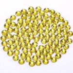 Novani Rhinestones 3000Pcs Flatback Crystal Round Loose Gemstones Glass Rhinestones for Crafts Makeup Nail Art Clothes Shoes DIY Decorations(SS8, 2.3-2.5mm,Citrine)