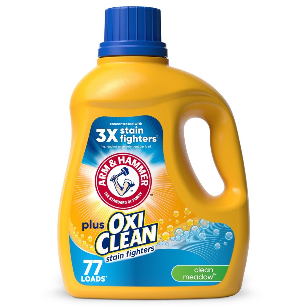 ARM & HAMMER Plus OxiClean Clean Meadow, 77 Loads Liquid Laundry Detergent, 100.5 fl oz