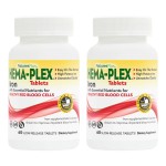 NaturesPlus Hema-Plex Iron - 60 Slow-Release Tablets, Pack of 2 - Total Blood Health - 85 mg Chelated Iron - with Vitamin C & Bioflavonoids - Non GMO, Vegetarian & Gluten Free - 120 Total Servings