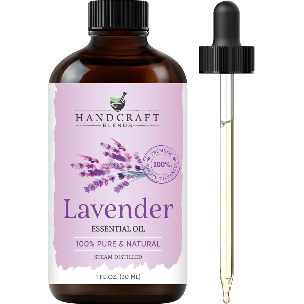Handcraft Blends Lavender Essential Oil - 1 Fl Oz - 100% Pure and Natural - Premium Grade Essential Oil for Diffuser and Aromatherapy, Skin, Massage, Candle and Soap Making Fragrance