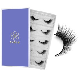 DYSILK Eyelashes Mink Lashes - False Eyelashes Fake Lashes 5 Pairs 6D Lashes Cat Eye Fake Eyelashes Strip Lashes Reusable Faux Mink Eyelashes Lash Extension Kit | Angel 4mm-17mm