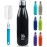BOGI Insulated Water Bottle, 17oz Stainless Steel Water Bottles, Leak Proof Sports Metal Water Bottles Keep Drink Cold for 24 Hours and Hot for 12 Hours BPA Free kids water bottle for School (Black)