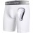COOLOMG Men Compression Shorts with Athletic Cup Sliding Underwear for Baseball Football MMA Lacrosse Field Hockey White S