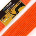 FISHLUND Reflective Paracord 550 lb, 7 Strand Paracord Rope 50ft 4mm, Nylon Parachute Cord for Camping, Neon Orange