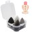 Makeup Sponges Set - Beauty sponges Blending Blenders with 1 Holder and Egg Case, Flawless for Cream, Powder and Liquid (Black, 4Pcs+1Holder+ case)