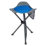 Portal Folding Camping Stool Portable Foldable Tripod Seat for Hiking Hunting Walking Fishing Travel Outdoors with Side Pockets Sturdy Steel Legs Support Up to 225 LBS