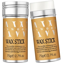Hair Wax Stick, 2PCS - Wax Stick For Hair Slick Back Stick For Hair Fly Away & Edge Frizz, Easy to Absorb & No White Chips & No-Greasy & Frizz Hair