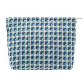 Makeup Bags for Purse Zipper Cosmetic Pouch Large Travel Canvas Make Up Organizer Tool Pouch for Women and Girls,Grid Green