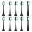Everystep Replacement Toothbrush Heads 10 Pack for AquaSonic Black Series for Vibe Series Black Series pro, and for Duo Series pro Electric Toothbrush,Balck