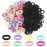 200Pcs Multicolor Baby Hair Ties, 2cm Seamless Cotton Toddler Hair Elastics and Accessories for Kids Girls