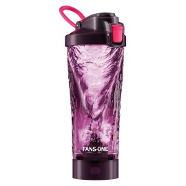 Electric Protein Shaker Bottle, Lockable Electric Blender Cup, 24oz Tritan USB Rechargeable Mixer, Portable Blender Shaker Cups for Protein Shakes for Women Men, Purple