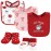 Hudson Baby Unisex Baby Cotton Bib and Sock Set, Hot Cocoa, One Size