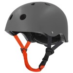 Tourdarson Skateboard Helmet Impact Resistance Ventilation for Youth & Adults (Gray,Large)