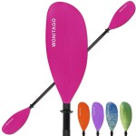 WONITAGO Kayak Paddles with Alloy Shaft and PP Blade, Floating Kayaking Oars, Adjustable 230-250 cm/90-98 Inches, Pink