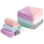 HOMEXCEL Premium Makeup Remover Cloth 24 Pack, Reusable Super Soft 7 x 7 Inch Facial Cleansing Cloths with Just Water, Highly Absorbent Microfiber Coral Velvet Face Towels Washcloths