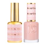 DND DC Gel Polish Set, Beige Nude Collection, UV/LED Gel Polish and Air Dry Nail Lacquer, Matching Chip-Free Polish Duo, 084 Sunny Orange, 0.5 Fl Oz