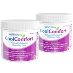 Naticura CoolComfort Hemorrhoid Relief Cleansing Pads - Fast Acting and All Natural with Organic Witch Hazel and Aloe Vera - Relieves Burning, Itching and Swelling - Made in USA - 100 Pads, 2 Pack