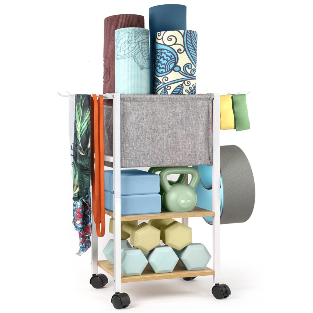 Weight Rack Dumbbell Rack Garage Storage Organization Garage Shelving Yoga Mat Storage Rack Home Gym Equipment Workout Equipment Storage Organizer Yoga Mat Holder Gym Essentials Women Men Fitness