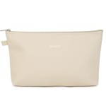 WANDF Cosmetic Bag for Women Makeup bag Organizer Small Mini Makeup Pouch for Purse Water Resistant Girls Gift (Khaki)