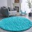 FJZFING Blue Round Rug Ultra-Soft Plush Modern 4x4 Circle Area Rug for Kid\'s Bedroom, Fluffy Shag Circular Rug for Nursery Room, Non-Slip Home Decor Cute Blue Carpet for Teen\'s Room