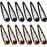 Waydress 12 Pcs Hair Clip Barrettes for Women Oval Snap Tortoise Metal Snap Clips Thin Hair Grips Ellipse Clips Non Slip Barrettes Accessories, 2.8 In(Classic Style)