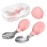Deejoy Toddler Utensils - Stainless Steel Spoons and Forks, Kids Silverware Set with Travel Case (Pink)