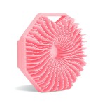 Sud Scrub Antimicrobial Silicone Body Scrubber, Exfoliating Body Scrubber for Sensitive Skin, Eco Friendly Shower Scrubber for Body, Silicone Body Brush for Showering, Pink