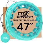 FIT ON FORM Infinity Weighted Hula Hoop for Adults Weight Loss - Smart Exercise Hola Circle Hoop for Women Abs Workout - 47 Inches