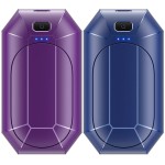 Hand Warmers Rechargeable, Dnaleao 2 Pack 4000mAh Electric Portable Pocket Heater, Heat Therapy Great for Outdoors, Hunting, Golf, Camping, Warm GiftsPurple & Blue