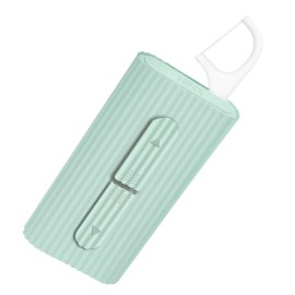 Dental Floss in Box. Portable Case, Storage 10 Picks Adult The Best Tool for Cleaning Teeth and Oral Care is Perfect for Dinners, Dating, Travel, Hotels.(Green)