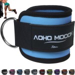 AOHO MOOON Comfortable Adjustable Ankle Straps for Cable Machines Women, Gym Workout Leg Strap, Ankle Cuffs for Glute Workouts, Foot Straps for Kickback, One Size Fit All with D Ring