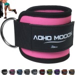 AOHO MOOON Comfortable Adjustable Ankle Straps for Cable Machines Women, Gym Workout Leg Strap, Ankle Cuffs for Glute Workouts, Foot Straps for Kickback, One Size Fit All with D Ring