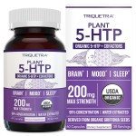Organic 5-HTP - 200 mg | 99% 5HTP Concentration, Plus Cofactor Vitamin B6 & Lions Mane | Water Extracted from Organic Griffonia Seeds | Supports Mood, Cognition & Sleep (60 Capsules | 30 Servings)