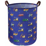 ESSME Kids Laundry Basket,Kids Hamper Collapsible Canvas Car Storage Bin for Boys Room Decor, Nursery Hamper,Gift Baskets,ToysHome Organizer(Vehicles)