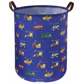 ESSME Kids Laundry Basket,Kids Hamper Collapsible Canvas Car Storage Bin for Boys Room Decor, Nursery Hamper,Gift Baskets,ToysHome Organizer(Vehicles)