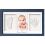 KeaBabies Baby Hand and Footprint Kit - Clay Handprint Keepsake Frame, Newborn Nursery Picture Frame, Personalized New Mom Gifts for Baby First Christmas Shower (Midnight Blue)