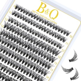 B&Qaugen False Eyelash 280 Clusters, Individual Lashes Extensions, DIY Eyelash Extensions, 30D, Cruelty Free
