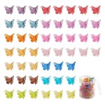 50 Packs Assorted Color Butterfly Hair Clips, Beautiful Mini Butterfly Hair Clips Hair Accessories for Women and Girls (Glitter Color)