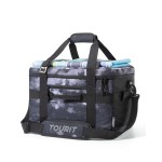 TOURIT Insulated Collapsible Cooler Bag, 48-Can 32L Large Soft Cooler for Picnic, Beach, Work, Travel, Tie-Dyed Black