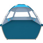 COMMOUDS Beach Tent Sun Shade for 3/4-5/6-7/8-10 Person, UPF 50+ Beach Sun Shelter Canopy Tent, Lightweight, Easy Set Up and Carry
