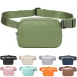 Fanny Belt Bag Waist Pack Crossbody Bags Bum Bag for Running Hiking Travel Workout Adjustable Strap for Women-green