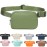 Fanny Belt Bag Waist Pack Crossbody Bags Bum Bag for Running Hiking Travel Workout Adjustable Strap for Women-green