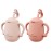 Cuddle Campus Pack of 2 Silicone Baby Training Cup, Shatterproof Toddler Sippy Cups with Straw, Open Cup for Baby, 6+ Months 5 Oz