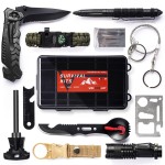 VEITORLD Gifts for Men Dad Him Christmas - Survival Gear and Equipment 12 in 1, Survival Kits - Cool Unique Fishing Hunting Birthday Gifts for Husband Teen Boy Boyfriend Women, Mens Stocking Stuffers