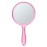OMIRO Hand Mirror, Double-Sided Handheld Mirror 1X/3X Magnifying Mirror with Handle, Pack of 1 (Transparent Pink)