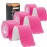 Kinesiology Tape Pro Athletic Sports (3 Rolls,60 Precut Strips) Waterproof Breathable Latex Free Tape for Ankle Wrists Knees Elastic Running Tennis Swimming Football Sports Activities Tapes(Pink)