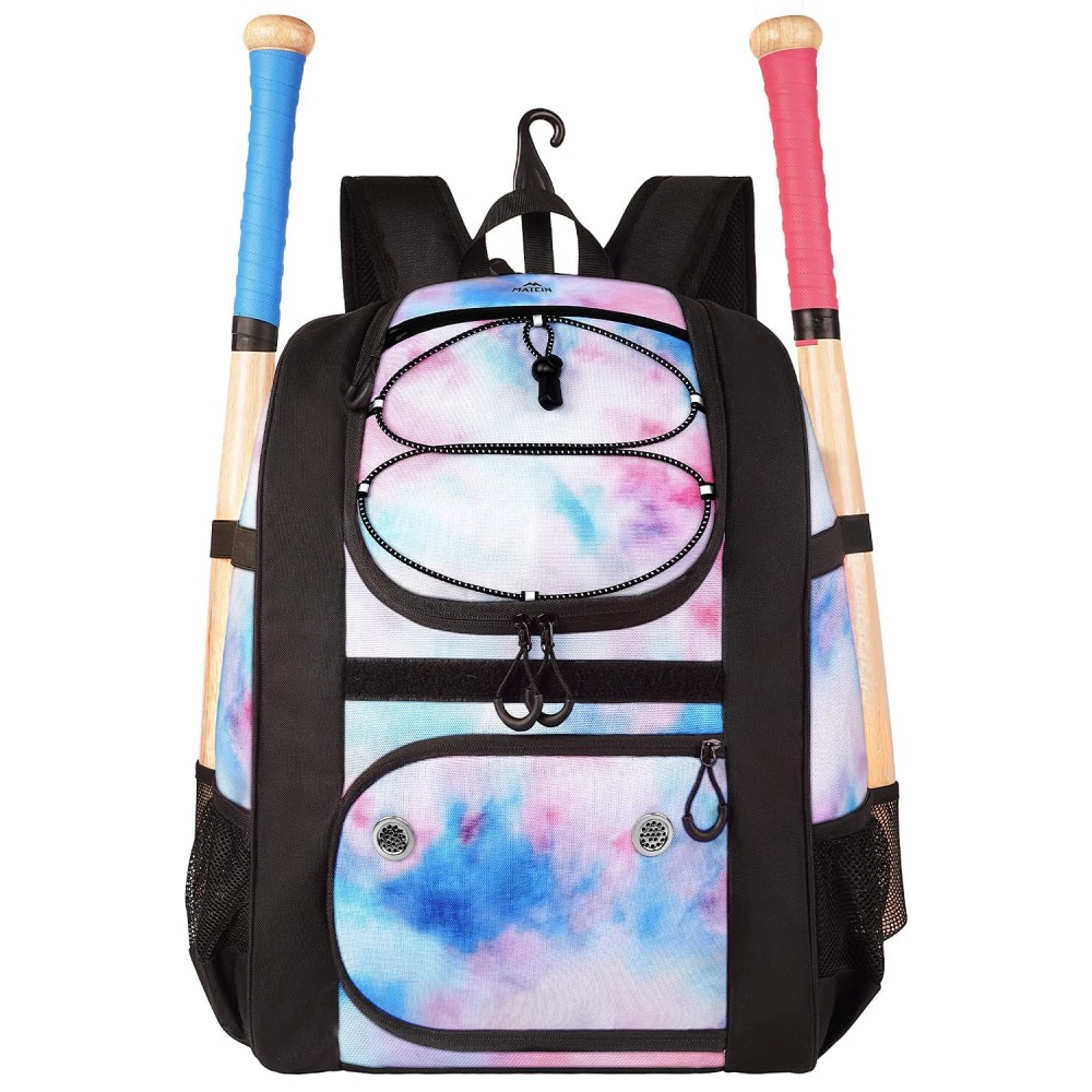 MATEIN Softball Backpack for Girls, Baseball Backpack Equipment Bag with Shoe Compartment, Softball Bat Bag Large Main Compartment Fit Gear & Accessories, Baseball Gifts