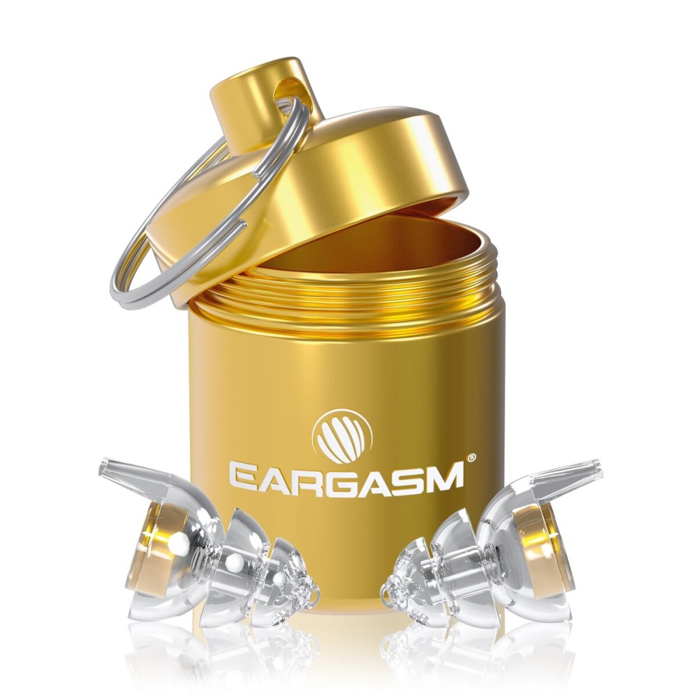 Eargasm Smaller Ears Earplugs - Gold High Fidelity Filtered Noise Reducing Reusable Ear-Plugs for Kids, Women, Men - Hearing Protection for Bartenders, Live Concerts, Festivals, Sporting Events